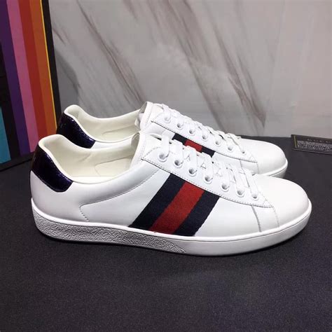 gucci men's new ace low top leather sneakers replica|gucci ace gg suede sneakers.